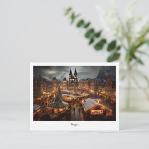 Carte postale Prague nuit en République Tchèque