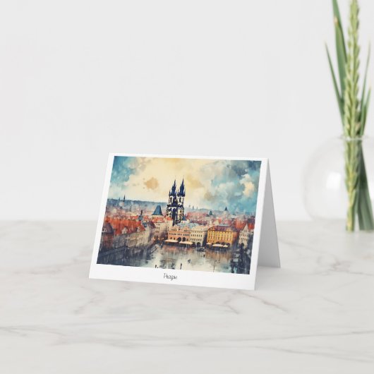 Carte postale Prague nuit en République Tchèque (Devant)