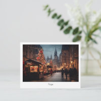 Carte postale Prague nuit en République Tchèque