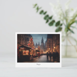 Carte postale Prague nuit en République Tchèque