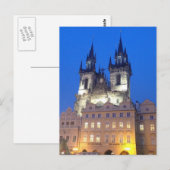 Carte Postale Prague par nuit (Devant / Derrière)