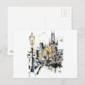 Carte Postale Prague - Pont Charles (Devant / Derrière)