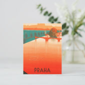 Carte Postale Prague, ponts, voyage vintage (Debout devant)