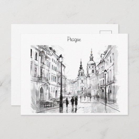 Carte Postale Prague République tchèque (Devant / Derrière)