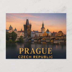 Carte Postale Prague République tchèque Destination de voyage hi