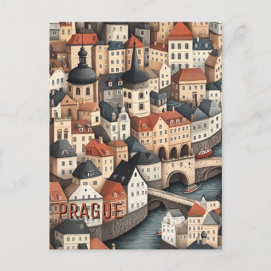 Carte Postale Prague République tchèque Voyage (Devant)