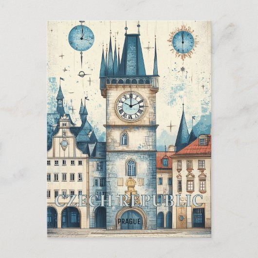Carte Postale Prague République tchèque Voyage (Devant)