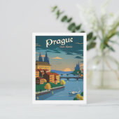 Carte Postale Prague République Tchèque Voyage Retro Imspect (Debout devant)