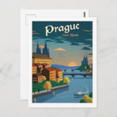 Carte Postale Prague République Tchèque Voyage Retro Imspect (Devant / Derrière)