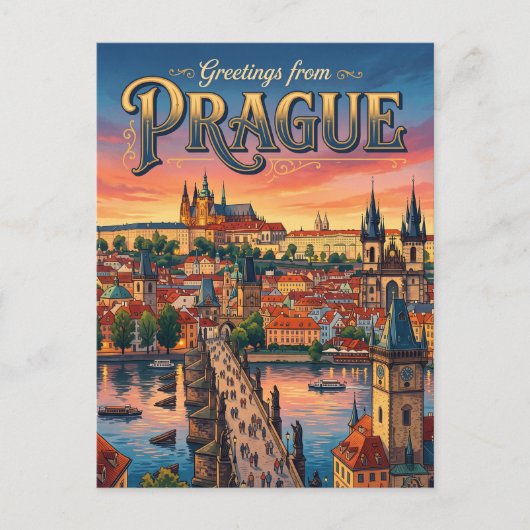 Carte Postale Prague Tchéquie (Devant)