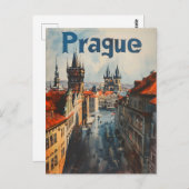 Carte Postale Prague Vintage (Devant / Derrière)