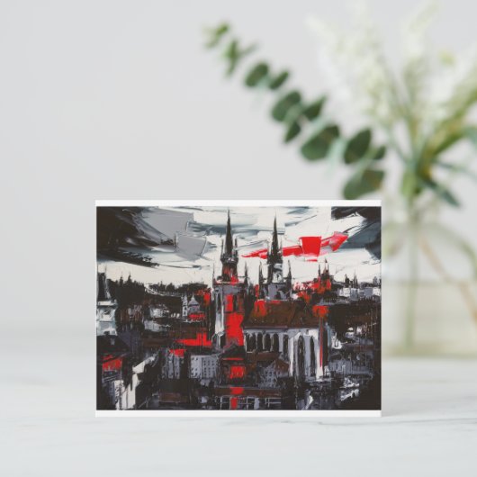 Carte Postale Prague. Vue depuis la fenêtre (Debout devant)