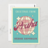 Carte Postale Praha Prague République Tchèque turquoise (Devant / Derrière)