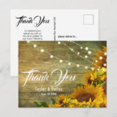 Carte Postale Prairie de Tournesols | Conception Florale Rustiqu (Devant / Derrière)