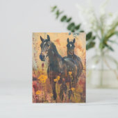 Carte Postale prairie sauvage de chevaux (Debout devant)