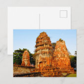Carte Postale Pranges penchées à Wat Mahathat (Devant / Derrière)