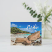 Carte Postale Praslin Seychelles Island Anse Lazio Beach Cadeau (Debout devant)