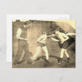 Carte Postale Pratique de boxe 1913 (Devant / Derrière)