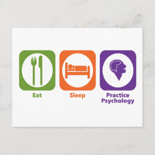 Carte Postale Pratique du sommeil à manger Psychologie