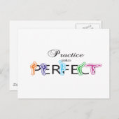 Carte Postale Pratique rend parfait (Devant / Derrière)