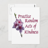 Carte Postale Pratiquer des actes aléatoires de bonté (Devant / Derrière)