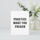 Carte Postale Pratiquez ce que vous prêchez (Debout devant)