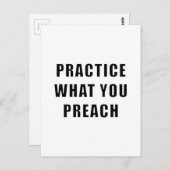 Carte Postale Pratiquez ce que vous prêchez (Devant / Derrière)