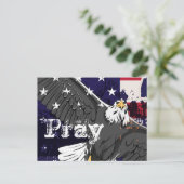 Carte Postale Pray - American Flag and Eagle Postcard (Debout devant)