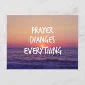Carte Postale Prayer Changes Everything Christian Quote (Devant)
