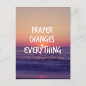 Carte Postale Prayer Changes Everything Christian Quote (Devant)