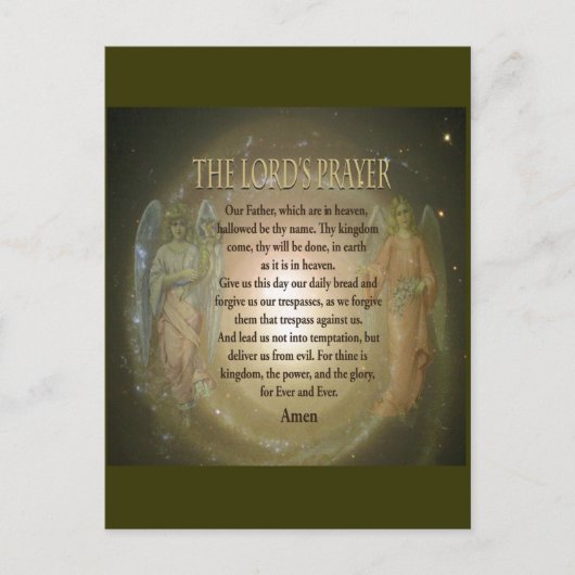 Carte Postale Prayer de seigneur (Devant)