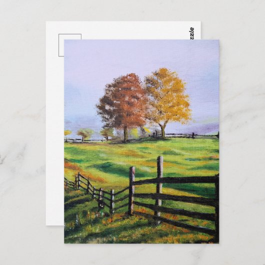 Carte Postale Pré à l'aube (Devant / Derrière)