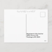 Carte postale pré-adressée au ministère de l'Intér (Dos)