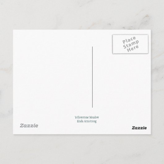 Carte Postale Pré d'été à Yellowstone (Dos)