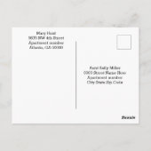 Carte Postale Pré fleur sauvage avec chats (Dos)