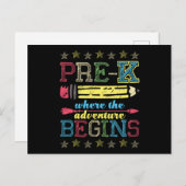 Carte Postale Pré-K où commence l'aventure (Devant / Derrière)