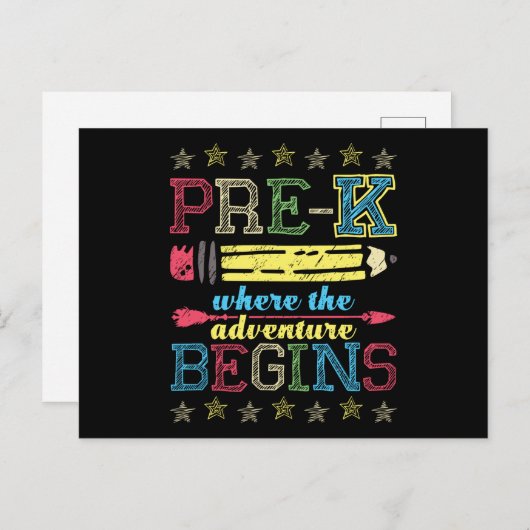 Carte Postale Pré-K où commence l'aventure (Devant / Derrière)