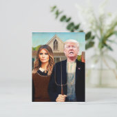 Carte postale préadressée à Trump American Gothic (Debout devant)