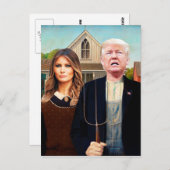Carte postale préadressée à Trump American Gothic (Devant / Derrière)