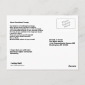 Carte postale préadressée à Trump American Gothic (Dos)
