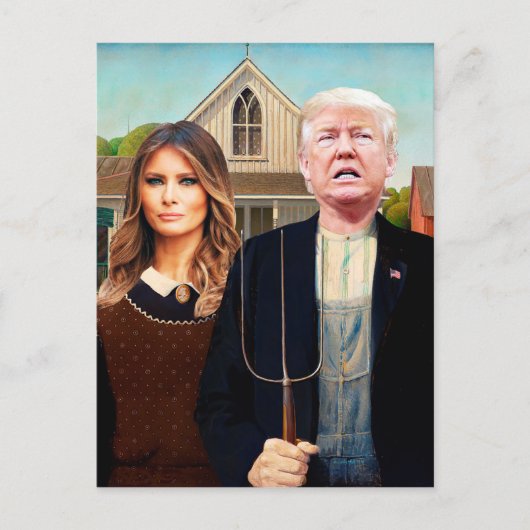 Carte postale préadressée à Trump American Gothic (Devant)
