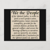 Carte Postale Préambule de la Constitution des États-Unis (Devant)