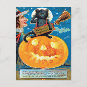 Carte Postale Précautions Hallowe'en