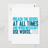 Carte Postale Prêcher L'Évangile En Tout Temps (Devant / Derrière)