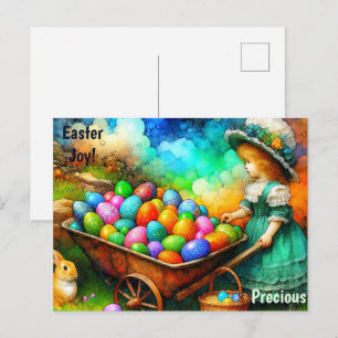 Carte Postale PRÉCIEUSE ~ EASTER GIRL ~ Photo d'encre d'alcool ~