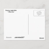 Carte postale Precieux Jungle Kitty "Missing you" (Dos)