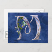 Carte Postale Précieux papillon M initial (Devant / Derrière)