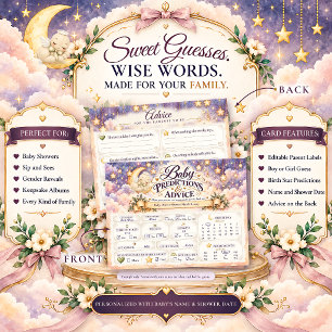 Carte Postale Prédictions et conseils pour la baby shower d'Ange