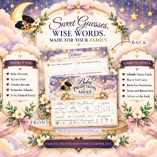Carte Postale Prédictions et conseils pour la baby shower de Rot