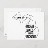 Carte Postale Préférer Michigan (Devant / Derrière)